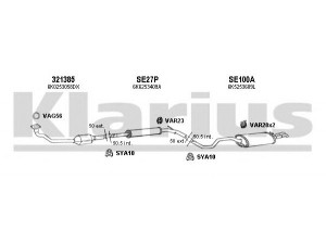 KLARIUS 931384U išmetimo sistema 
 Išmetimo sistema -> Išmetimo sistema, visa