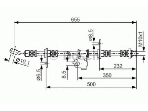 BOSCH 1 987 476 665 stabdžių žarnelė 
 Stabdžių sistema -> Stabdžių žarnelės
46411-SH3-033, 46411-SH3-034, 46411-SH3-043