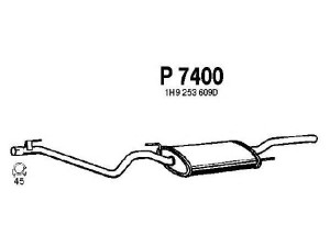 FENNO P7400 galinis duslintuvas 
 Išmetimo sistema -> Duslintuvas
1H9253609D