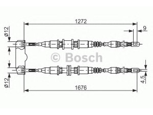 BOSCH 1 987 477 136 trosas, stovėjimo stabdys 
 Stabdžių sistema -> Valdymo svirtys/trosai
5 22 568, 90235948, 5 22 568, 90235948