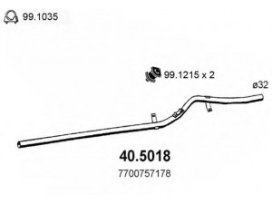 ASSO 40.5018 išleidimo kolektorius 
 Išmetimo sistema -> Išmetimo vamzdžiai
7700757178