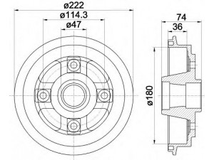 HELLA 8DT 355 301-381 stabdžių būgnas 
 Stabdžių sistema -> Būgninis stabdys -> Stabdžių būgnas
4350080810, 4351162B00, 4351162B00000