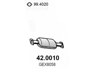 ASSO 42.0010 katalizatoriaus keitiklis 
 Išmetimo sistema -> Katalizatoriaus keitiklis
GEX8058, GEX8073, GEX8074, WAG103760