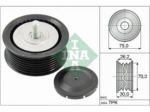 INA 532 0800 10 kreipiantysis skriemulys, V formos rumbuotas diržas 
 Diržinė pavara -> V formos rumbuotas diržas/komplektas -> Laisvasis/kreipiamasis skriemulys
948 102 119 00, 948 102 119 01
