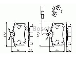 BOSCH 0 986 494 599 stabdžių trinkelių rinkinys, diskinis stabdys 
 Techninės priežiūros dalys -> Papildomas remontas
1133447, 1207518, 1343513, 5M2J2 M008 AA