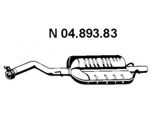 EBERSPÄCHER 04.893.84 galinis duslintuvas 
 Išmetimo sistema -> Duslintuvas
1 496 907, 6 750 766