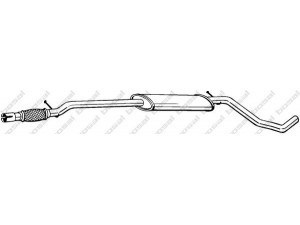 BOSAL 286-201 vidurinis duslintuvas 
 Išmetimo sistema -> Duslintuvas
51 762 517