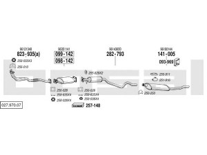 BOSAL 027.970.07 išmetimo sistema 
 Išmetimo sistema -> Išmetimo sistema, visa