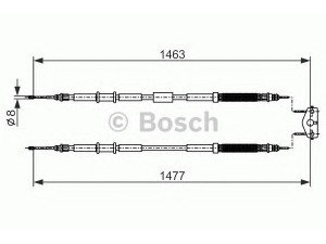 BOSCH 1 987 482 283 trosas, stovėjimo stabdys 
 Stabdžių sistema -> Valdymo svirtys/trosai
13255757, 13355089, 522044, 522060