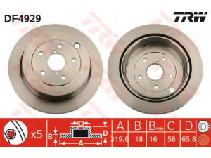 TRW DF4929 stabdžių diskas 
 Stabdžių sistema -> Diskinis stabdys -> Stabdžių diskas
26700XA00A