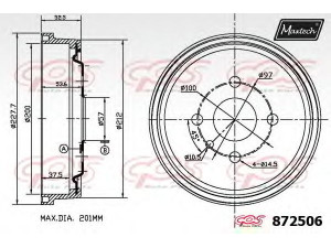 MAXTECH 872506.0000 stabdžių būgnas 
 Stabdžių sistema -> Būgninis stabdys -> Stabdžių būgnas
5 68 053, 5 68 058, 90086194, 90193915