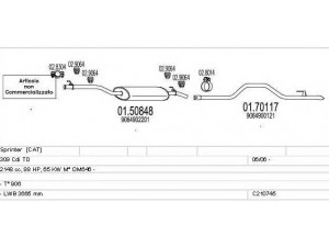MTS C210745022166 išmetimo sistema 
 Išmetimo sistema -> Išmetimo sistema, visa