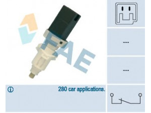 FAE 24660 stabdžių žibinto jungiklis 
 Stabdžių sistema -> Stabdžių žibinto jungiklis
46433243, 60615819, 60622385, 60810083