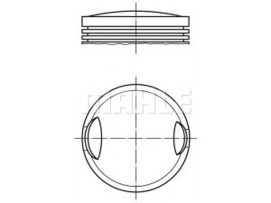 MAHLE ORIGINAL 009 19 00 stūmoklis 
 Variklis -> Cilindrai/stūmokliai
