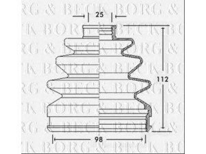 BORG & BECK BCB2289 gofruotoji membrana, kardaninis velenas 
 Ratų pavara -> Gofruotoji membrana