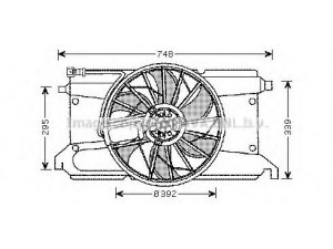 AVA QUALITY COOLING MZ7538 ventiliatorius, radiatoriaus 
 Aušinimo sistema -> Oro aušinimas
Z60115025B, Z60115025C, Z60115025D
