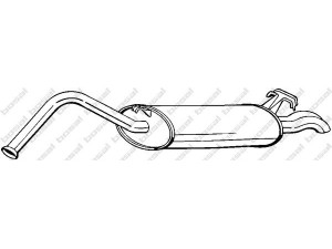 BOSAL 278-513 galinis duslintuvas 
 Išmetimo sistema -> Duslintuvas
4A0 253 609 AK