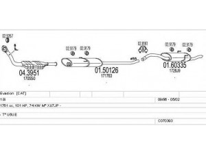MTS C070393008987 išmetimo sistema 
 Išmetimo sistema -> Išmetimo sistema, visa
