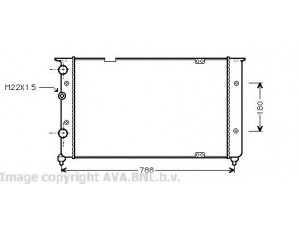 AVA QUALITY COOLING VW2103 radiatorius, variklio aušinimas 
 Aušinimo sistema -> Radiatorius/alyvos aušintuvas -> Radiatorius/dalys
353121251B, 353121251F, 357121251