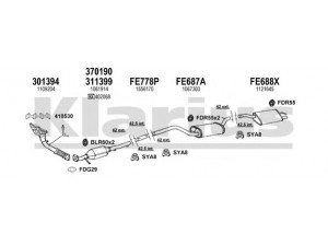 KLARIUS 361409U išmetimo sistema 
 Išmetimo sistema -> Išmetimo sistema, visa