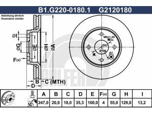 GALFER B1.G220-0180.1 stabdžių diskas 
 Dviratė transporto priemonės -> Stabdžių sistema -> Stabdžių diskai / priedai
4246 J0, 4249 55, 4249 94, 4246 F0