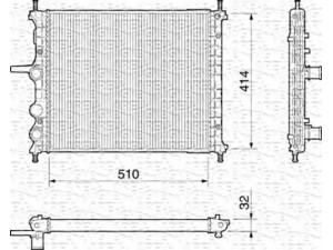 MAGNETI MARELLI 350213187000 radiatorius, variklio aušinimas 
 Aušinimo sistema -> Radiatorius/alyvos aušintuvas -> Radiatorius/dalys
46809638