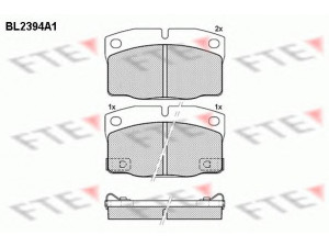 FTE BL2394A1 stabdžių trinkelių rinkinys, diskinis stabdys 
 Techninės priežiūros dalys -> Papildomas remontas
1605731, 90297552