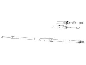 KAWE CT02157 trosas, stovėjimo stabdys 
 Stabdžių sistema -> Valdymo svirtys/trosai
4745K6, 9628847180