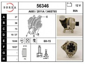 EAI 56346 kintamosios srovės generatorius
12311744560, 12311744562