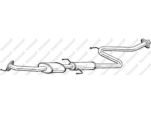 BOSAL 287-261 vidurinis duslintuvas 
 Išmetimo sistema -> Duslintuvas
17420-11110