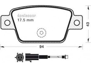 MGA 1094 stabdžių trinkelių rinkinys, diskinis stabdys 
 Techninės priežiūros dalys -> Papildomas remontas
77365809