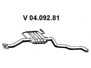 EBERSPÄCHER 04.092.81 priekinis duslintuvas 
 Išmetimo sistema -> Duslintuvas
1 020 051, 1 507 187, 6 880 564