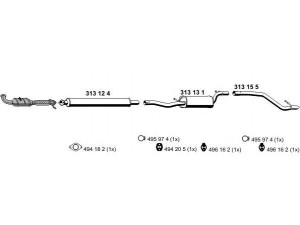 ERNST 030343 išmetimo sistema 
 Išmetimo sistema -> Išmetimo sistema, visa