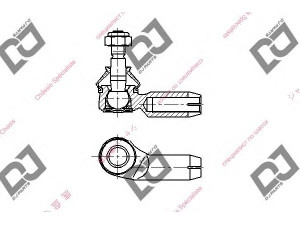 DJ PARTS DE1374 skersinės vairo trauklės galas
443419811A, 443419811C