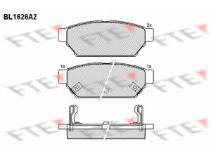 FTE BL1626A2 stabdžių trinkelių rinkinys, diskinis stabdys 
 Techninės priežiūros dalys -> Papildomas remontas
MB 928 314, MN 116 770, MR 205 377