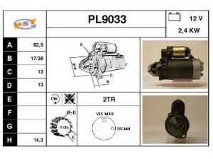 SNRA PL9033 starteris
FMR8107021, 1162510, 1164414