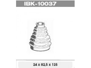 IPS Parts IBK-10037 gofruotoji membrana, kardaninis velenas 
 Ratų pavara -> Gofruotoji membrana