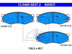 ATE 13.0460-5937.2 stabdžių trinkelių rinkinys, diskinis stabdys 
 Techninės priežiūros dalys -> Papildomas remontas
41060-04C85, 41060-09W25, 41060-09W26