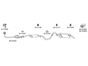 HJS Fo_443 išmetimo sistema 
 Išmetimo sistema -> Išmetimo sistema, visa