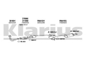 KLARIUS 720317U išmetimo sistema 
 Išmetimo sistema -> Išmetimo sistema, visa