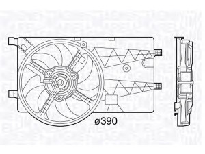 MAGNETI MARELLI 069422574010 ventiliatorius, radiatoriaus 
 Aušinimo sistema -> Oro aušinimas
51791021