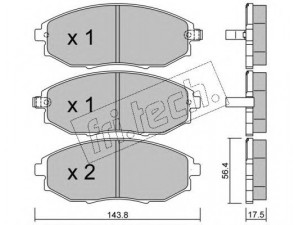 fri.tech. 862.0 stabdžių trinkelių rinkinys, diskinis stabdys 
 Techninės priežiūros dalys -> Papildomas remontas
96475027, 96496765, 96952179