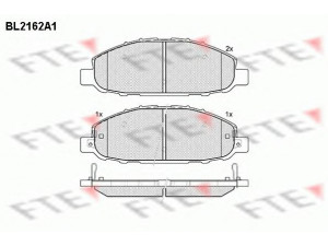 FTE BL2162A1 stabdžių trinkelių rinkinys, diskinis stabdys 
 Techninės priežiūros dalys -> Papildomas remontas
41060-VW085, AY040-NS105