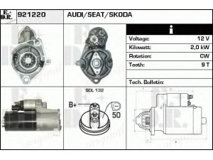 EDR 921220 starteris 
 Elektros įranga -> Starterio sistema -> Starteris
03G911023