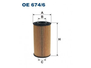 FILTRON OE674/6 alyvos filtras 
 Techninės priežiūros dalys -> Techninės priežiūros intervalai
263202F000, 263202F010, 263202F010