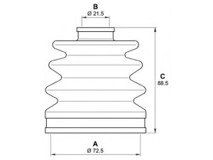 OPEN PARTS SJK7042.00 gofruotoji membrana, kardaninis velenas 
 Ratų pavara -> Gofruotoji membrana
G01322530, G01322530