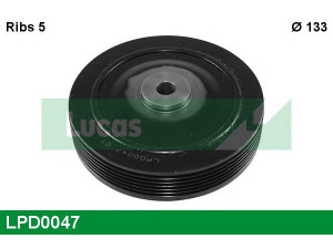 LUCAS ENGINE DRIVE LPD0047 skriemulys, alkūninis velenas 
 Diržinė pavara -> Dirželio skriemulys