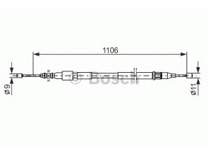 BOSCH 1 987 477 529 trosas, stovėjimo stabdys 
 Stabdžių sistema -> Valdymo svirtys/trosai
24443834, 522655, 24443834