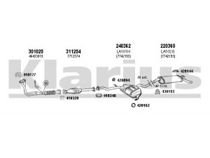 KLARIUS 510083E išmetimo sistema 
 Išmetimo sistema -> Išmetimo sistema, visa