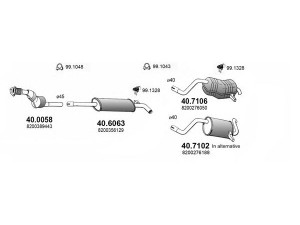 ASSO ART3687 išmetimo sistema 
 Išmetimo sistema -> Išmetimo sistema, visa